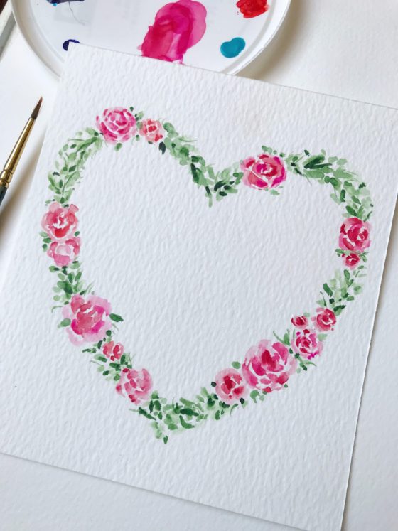 Easy Watercolour Heart