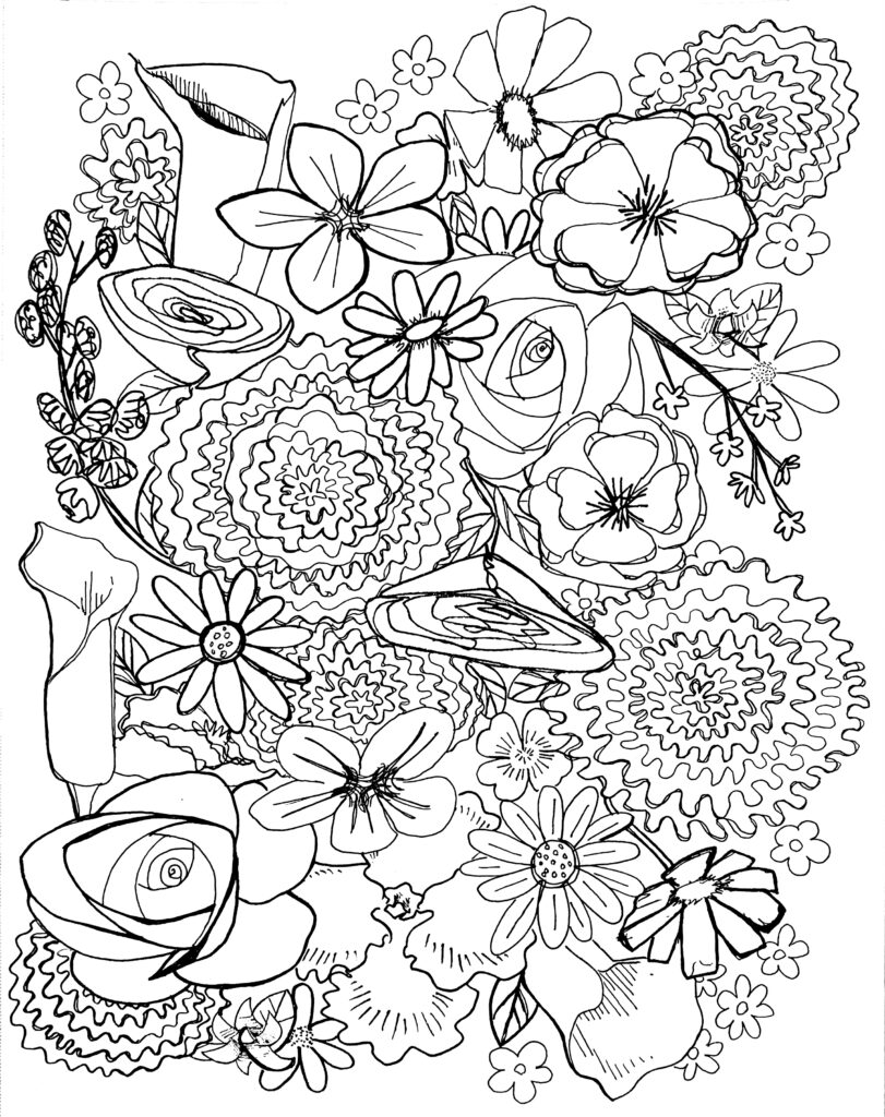 Flower Colouring Sheet | SCYAP