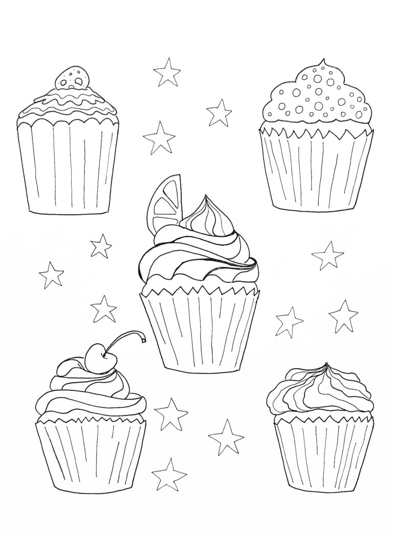 Cupcake Colouring Sheet | SCYAP
