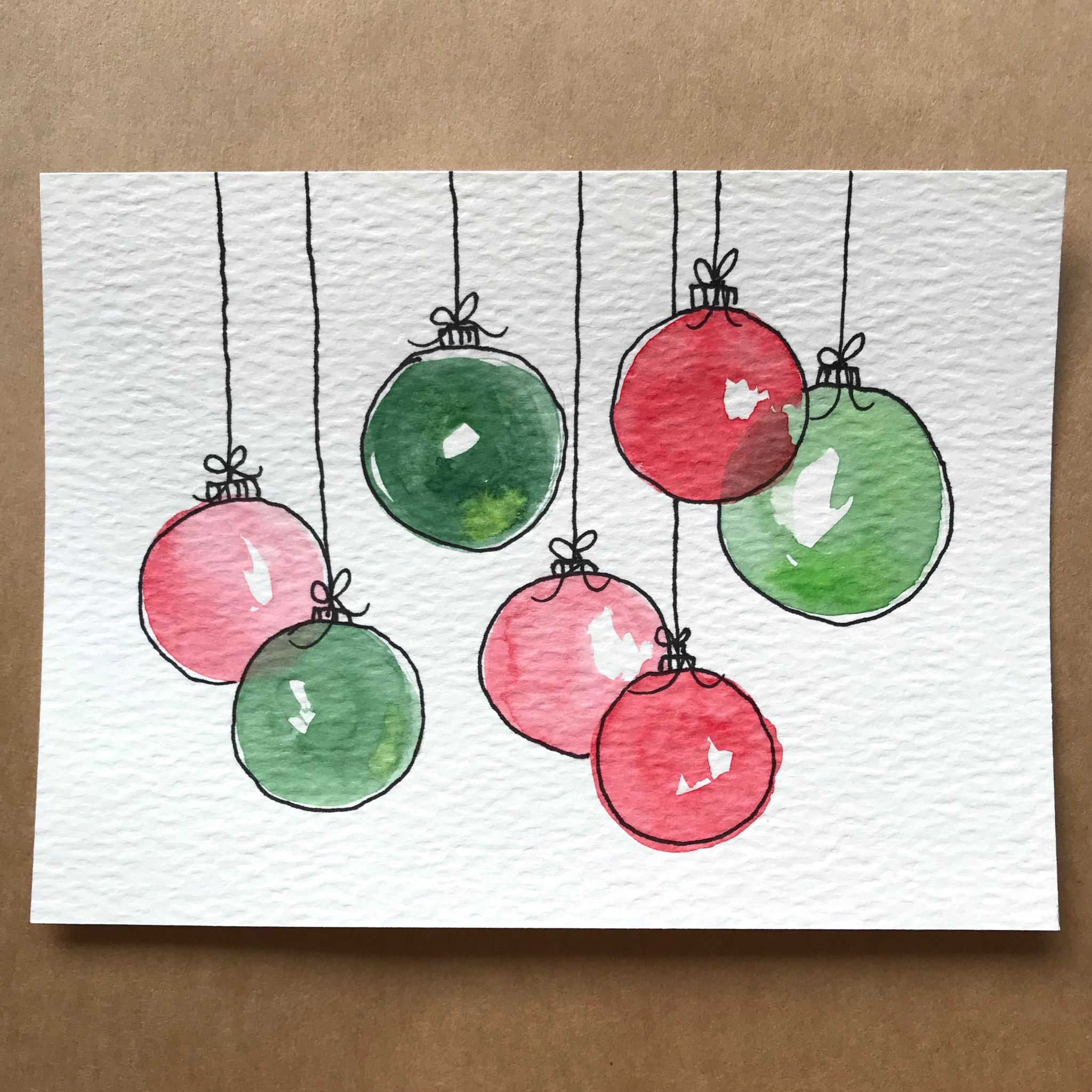 Watercolour Ornaments 2 Ways | SCYAP