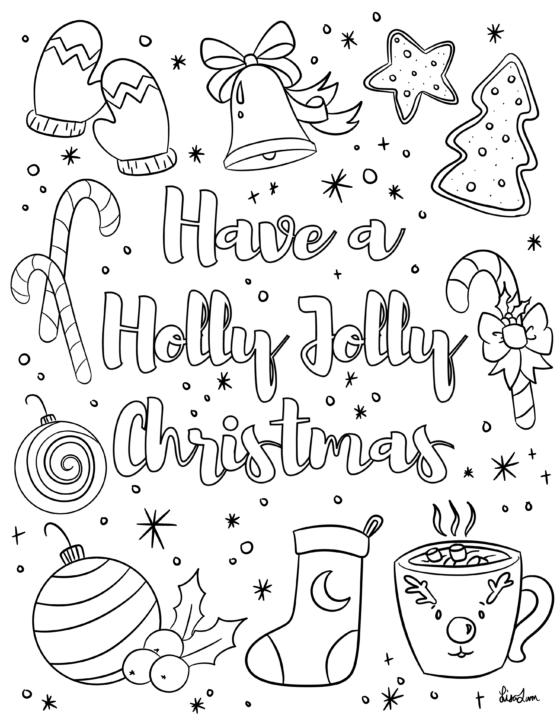 Jolly Christmas Colouring Sheet