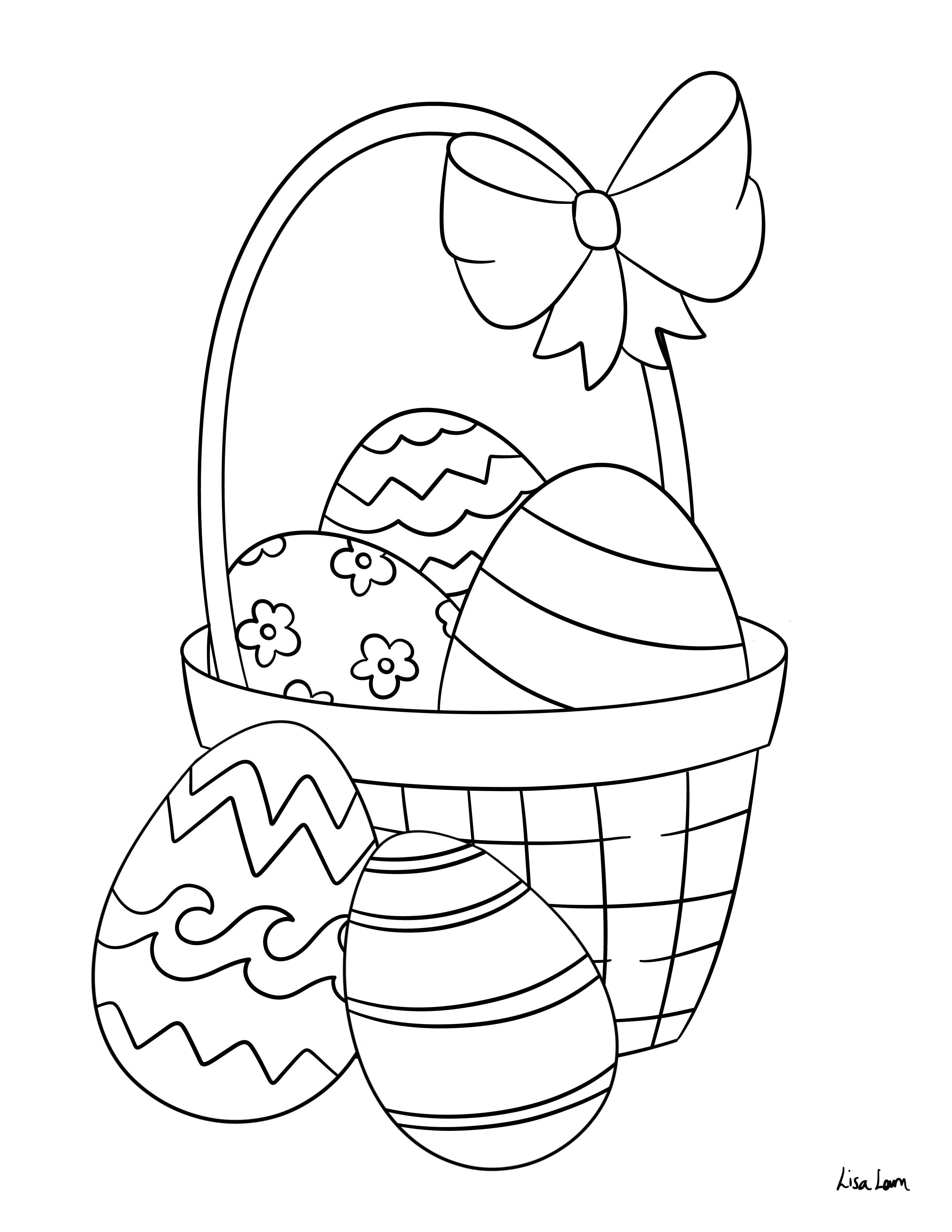 Easter Basket Colouring Sheet | SCYAP